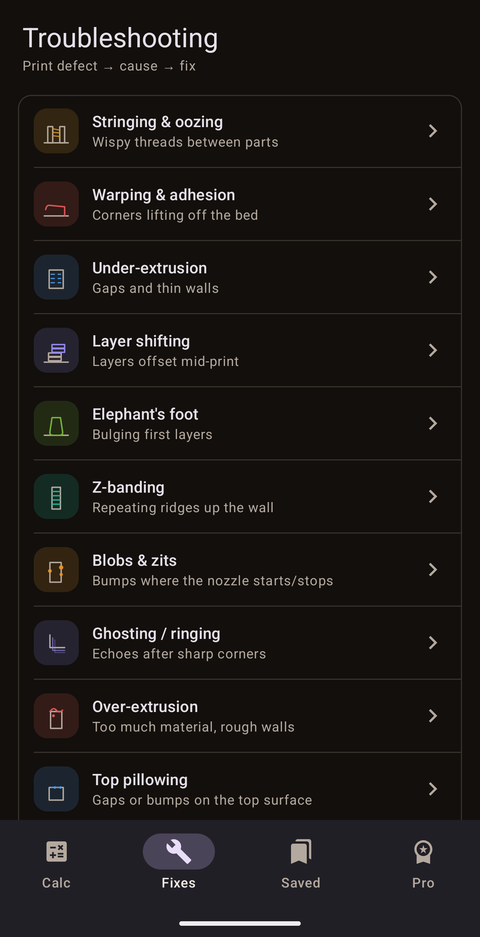 3D Printing Toolkit — troubleshooting